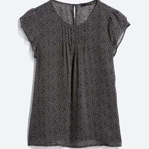 Fun2fun Callum black and white short sleeve blouse